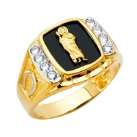 Jewels Lux14k žuto zlato simulirano ony san jude muški prsten veličine 9