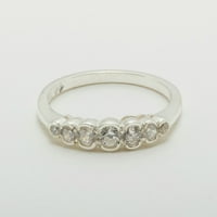 Britanci napravio 9k bijeli zlatni prirodni dijamantni ženski vječni prsten - Opcije veličine - veličina 11.5