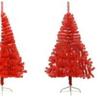 Moobody umjetna polovica božićnog stabla sa postoljem crvenim ft pvc