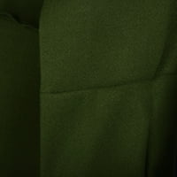 Lovskoo Woolen kaput za žene Trendi odjeća Top rever s dugim rukavima od košulja od kaputa od graška kaput od maslina zelena