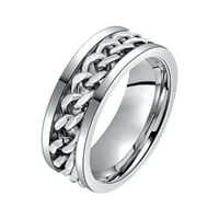 14K pozlaćeni ringting ringtit ringtitanium prsten za rotaciju za rotaciju prstena za boce otvarač prsten zvoni sterling srebrni prsten