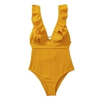 GDFUN Ženska solidna boja Moda jednodijelna seksi korut za kupaći kostim kupaći kostimi na plaži