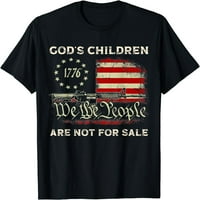 Božja djeca nisu na prodaju Vintage Božja dječja majica Crna X-velika