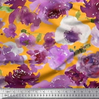 Soimoi pamučna poplin tkanina cvijeća akvarelska tkanina od dvorišta široka