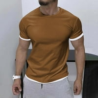 Vremenske muške majice od pulover posade kratkih rukava Sportski fitnes mišićni tee pamučni vrhovi bluze