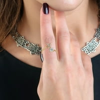 Keusn ženska pisma prstena Diamond Rhinestone Set cirkonija otvoreni podesivi prstenovi nakit dodaci pokloni elegantni dijamantni prstenovi za žene