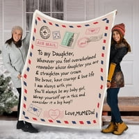 Kćeri poklon pismo zagrli pokrivač za kćer sin poklon za kćer iz mame i tata rođendan poklon za kćer natrag u školsku dar za odrasle kćer a