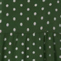 Ženska casual haljina kratka casual o izrez rukava s rukavima plus ženska ženska haljina ženska odjeća 4xl zelena