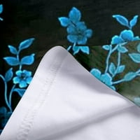 Cleance Women Bluzes Dressy bluza Grafički otisci Kratki rukav Ležerne prilike, Lose Slow V-izrez Bluze, Plava, M
