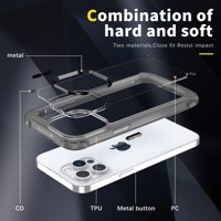 -Plivnost Kompatibilan sa iPhone Pro Caseom, kapljivim hibridnim udarnim prozirnim prozirnim prozirnim jasnim zaštitnim slovom za iPhone Pro Max, Pink