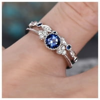 prstenovi za teen djevojke, dame novi par za par cirkon, mikro dijamant i prsten imaju dva prstena, koja se mogu nositi u kombinaciji