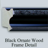 François-Hubert Drouais Black Ornate Wood uokviren dvostruki matted muzej umjetnosti pod nazivom - dječak sa crnim španijelom