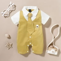 Baby Girl Boy Outfit Gentleman Tie Tumpsit Odjeća za romske komiče Dječaci Joys Joyper & Toucksit Oneyie Tumpsi sa bodom za 3 mjeseca