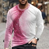Muška djevojka s dugim rukavima 3D 3D printske košulje Slim Fit modni casual grafički vrhovi TEE pulover