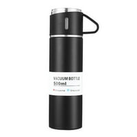 500ml vakuum izolirana bočica sa čašama prijenosni BPA besplatna putovanja Termalna za kuhanje za kavu za topla voda i kafe crno odijelo
