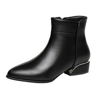 Fashion Muške klasične cipele za poslovne kože Suede Prednji čipkajte kratke čizme, crna