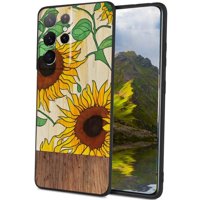 Ljeto-suncokretova-ploče za drvo-telefon, deginirani za Samsung Galaxy S Ultra Case Muškarci, Fleksibilni silikonski udarni futrola za Samsung Galaxy S ultra