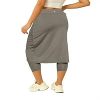 Yskkt ženska teniska suknja sa Caprisom gamašem duljine koljena Skorts atletske hlače za žene sa džepovima xs-2xl