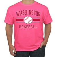 Divlji Bobby Grad Washington Baseball Fantasy Fan Sports Muška majica, Neon Pink, Medium