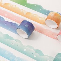 Biplut Roll zanata traka Fleksibilan uklonjivi cvjetni print korejski stil samoljepljivi prašini materijal za prasni materijal (E)