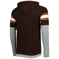 Muška nova era smeđa Cleveland Browns dugih rukava majica s dugim rukavima