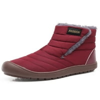 Gomelly Women Muške tople cipele Neklizne čizme za snijeg Plišani zimski čizmi udobne cipele sa gležnjače hodajući pješačenje crveno 8
