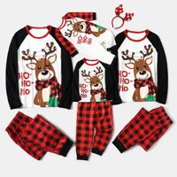 JTCKARPU SleepAweth Kids Christmas Pajamas Plaid Toddler Boys 'Pijamas Organske pamučne djevojke Božićne pidžame