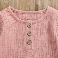 SUNISERY TODDLER Čvrsta boja pamučna posteljina odjeća za jesen za - 5t unise beba