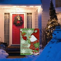 Početna Dekorativna zastava Zimske okućnice, sretan Božićni snjegović Santa Xmas Dekor stabla, Xmas Vanjski ukrasi Sezonski na otvorenom Dvorište Garden Zastava 18
