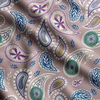 Soimoi Azijski Paisley Ispis, svilena tkanina, dekor šivaće tkanina od dvorišta široka, ukrasna tkanina za majice odijelo veze, svijetlosmedi