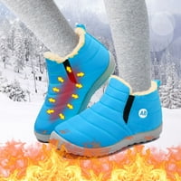 Vučne čizme za snijeg za djevojčice Dječje zimske čizme Dječje čizme Ravno prskanje tople kratke cipele s snegom