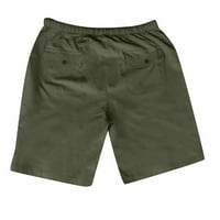 Pgeraug Muške dukseve čiste boje na otvorenom Pocket plaža Radna pantalona za teretne kratke hlače za muške vojske zelene 2xl