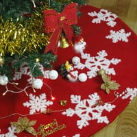 Suknje za božićne drvce Pliša Jacquard Snowflake Xmas Haljina Božićne ukrase Savršen poklon za porodicu i prijatelje