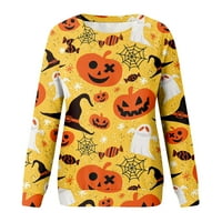 Umitay ženska casual moda Halloween Print s dugih rukava O-izrez TOP bluza