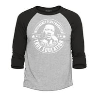 Trgovina4 god muško istinsko obrazovanje nadahnjujući quote Martin Luther King Jr. Raglan bejzbol majica s malim heather sivim crnim