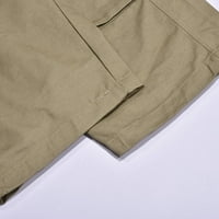 Akiigool plus veličina teretnih hlača Muške vanjske udobne rastezmerne teretne hlače s više džepovima