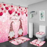 Tuš za zavjese sa kupatilom za zavjese s kukama mekani mat set tepih tepih Romantični dekor za Valentinovo