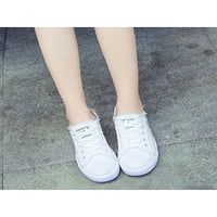 Rotosw Ženske čipke cipele Nelični modni platneni tenisice niske najvišne casual cipele bijele 6