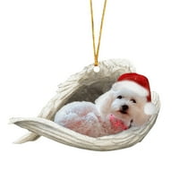 Novi spavanje Angel Dog Božićne zabave Privjesak Crtani božićni drvce Privjesak Božićni ukras Privjesak Božić Privjesak