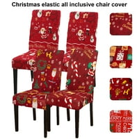 Shulemin stolica pokriva rastegni udoban dodir poliester božićne elemente uzorak uzorak klizač za dom