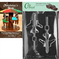 Cybritrayd Airplane Lolly Chocolate Candy kalup sa uputstvima za upute za upute