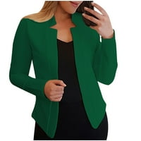 Puntoco Plus Veličina čišćenje Ženske boje dugih rukava Kardigan jakna kaput gornje odjeće zeleno 14
