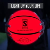 Svijetli košarkašku noć - Zvanična veličina - Vodootporna Sjajna košarka sa dva visoka jarki LED savršeni sjaj u tamnoj, zvaničnoj veličini i težini sa pumpom za poklon igračke za muškarce