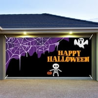 TRAYKNIK Garažna vrata Halloween Garažna na vratima Dekoracija sablasnim stilom Backdrop za stvaranje haunt koji se lako objesi Halloween Party Backdrop