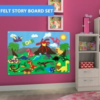 Predškolsko osjetno ploča sa kukom za rano učenje Felt Story Board Solarni sistem FET Story Board Kit za višekratnu upotrebu Felt Board Story-Viseća priča Postavite interaktivni igrački zidni poklon za djecu