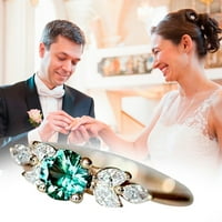 Modni prsten sa dijamantnim prstenom prirodnim bijelim romantičnim vjenčanim nakitom veličine 9