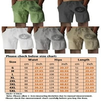 Colisha muškarci Classic Fit Workout Ljetne kratke hlače Havajski široki dno noge Casual High struk plaža Green 2xl