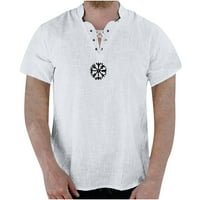 Košulje za muškarce Lood Fit Solid pahuljica printu za ispis V-izrez Okrug kratkih rukava T-majice Comfy soft brza suha bluza vrhunska l