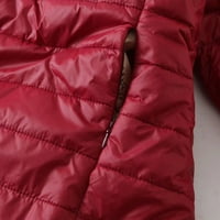 Fitoronske zimske jakne za žene Vjetrootporne tople raširene jakne od runa plišane jakne povremene jakne casual anorak crveni m