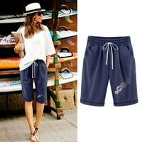 Hvyesh Plus size pamučne kratke hlače Žene Ljeto HIGH struk Ležerne prilike Comfy Shorts Beach Lounge Shorts